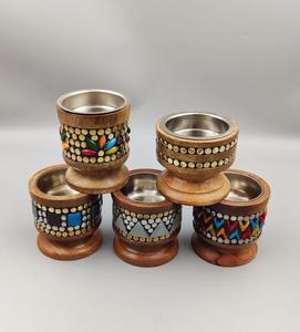 Quemador de Incienso de Sándalo Hecho a Mano con Inserto Metálico, Decoración de Madera Aromática, Uso Durante Todo el Año - Product Image 3