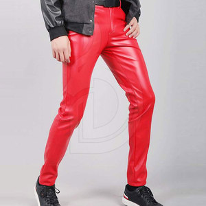 กางเกงหนังผู้ชายลำลองสีทึบ - Product Image 3