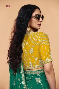 Sari de seda de diseño moderno y más vendido, con bordado de lentejuelas, tela cómoda, sari indio de alta calidad - Product Image 3