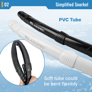 Aropec Snorkel souple en PVC avec embout buccal en silicone, conception durable et légère pour la plongée en apnée - OEM/ODM/OBM - Product Image 3