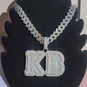 จี้เพชร VVS แบบใหม่ ประดับเพชรเต็มตัว สไตล์ฮิปฮอปสุดหรู  จี้ตัวอักษรเงินแท้ 925 สำหรับทั้งชายและหญิง - Product Image 5