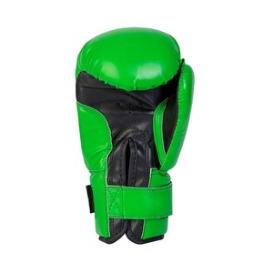 Guantes de Boxeo de Cuero Verde con Cierre de Velcro para Adultos, Equipo de Entrenamiento - Product Image 4
