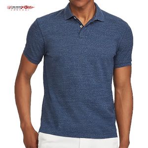 Polo en tricot à motif uni pour homme, manches courtes, respirant, en coton, vente en gros, logo personnalisé - Product Image 4