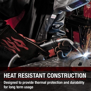 ถุงมือหนังวัวสำหรับเล่นฮอกกี้ ถุงมือเชื่อมโลหะ ถุงมือป้องกันอันตรายในอุตสาหกรรม ถุงมือดับเพลิง ถุงมือปิ้งย่าง ขายส่ง - Product Image 5