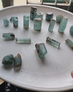 Aigue-marine bleue véritable de Karur, cristal poli, synthétique, traité thermiquement, effet chromatique, fournitures pour la fabrication de bijoux BAITHU GEMS MINERALS - Product Image 4