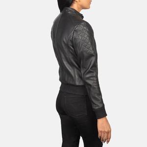 Veste en cuir véritable pour femme, idéale pour l'hiver, toucher doux, coupe ajustée, parfaite pour les tenues de tous les jours et le style streetwear. - Product Image 6