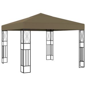 Baldacchino in tessuto Taupe e Gazebo 118.1 Pergola "x 118.1" dal Design elegante - Product Image 1