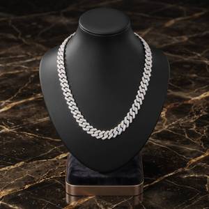 Nouveau design, collier chaîne en argent 925 plaqué, serti de diamants moissanite, avec pendentif croix œil, pour femmes et hommes. - Product Image 2