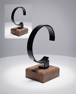 Soporte de Madera Moderno para Relojes, Exhibidor de Escritorio con Acabado Pulido, Diseño Duradero, Orientación Vertical, Preensamblado - Product Image 2