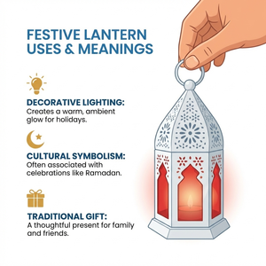 Elegant White <b>Brass</b> Square <b>Lantern</b> Decorative Moroccan Hanging Candle Holder Shabby Chic Indoor Outdoor Garden Home Decoration - Product Image 6