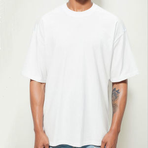 เสื้อยืดโอเวอร์ไซส์คอกลมแขนสั้นผ้าฝ้าย 100% ระบายอากาศได้ดี น้ำหนักมาก แบบวินเทจลำลอง ผลิตตามสั่งขายส่ง OEM - Product Image 5