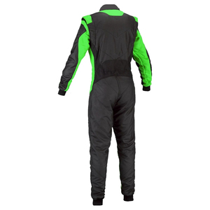 Combinaison de course automobile intégrale noire et jaune, respirante, séchage rapide, 100 % polyester, sans manches, service OEM pour karting et automobile - Product Image 5