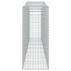 Ensemble de 2 paniers gabions extra larges en fil d'acier galvanisé argenté - Product Image 5