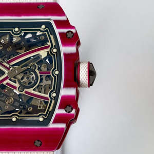 Reloj mecánico automático deportivo para hombre, de fibra de carbono ultrafino rojo de alta gama, modelo RM67-02 - Product Image 2