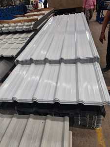 แผ่นหลังคาเหล็กเคลือบสี ASTM PPGI รีดเย็น สีน้ำเงินขาว ความแข็งแรง 350/550 MPA ปรับแต่งความยาวได้สำหรับงานก่อสร้าง - Product Image 2
