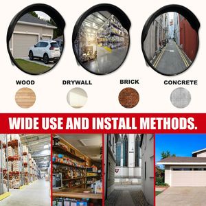 Specchio Convesso da 12 Pollici per Punti Ciechi, Infrangibile, Ampio Angolo di Visione per Sicurezza Interna, Visuale fino a 20 Piedi - Product Image 6