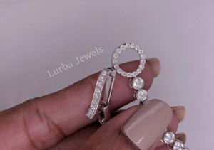 4.50 Ct Cut Moissanite Bezel Set Tennis Bracelet <b>Solid</b> 18k White <b>Gold</b> Luxury Engagement Wedding Anniversary Party Gift - Product Image 4