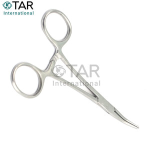 คีมหนีบสแตนเลสแบบโค้ง 5.5 นิ้ว เกรดพรีเมียม ฆ่าเชื้อได้ ใช้สำหรับผ่าตัด หยุดเลือด เหมาะสำหรับการแพทย์ ทันตกรรม และสัตวแพทย์ - Product Image 2