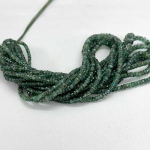 ลูกปัดอัญมณีสีเขียวมรกตธรรมชาติขนาด3มม. 4มม. - Product Image 3