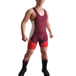 Nouveaux arrivages : justaucorps de lutte personnalisés avec logo, de qualité supérieure, respirants, fabriqués au Pakistan - Product Image 1