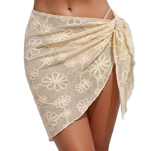 Sarong Wraps Skirt for Women Bikini Swimsuit Crochet Cover Up Beach Short Coverup Shrug for Swimwear - Product Image 1