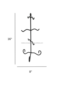 Support à tasses rustique fait main en fer forgé plaqué avec impression numérique, porte-tasses en métal robuste pour la maison et la cuisine - Product Image 3