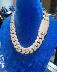 Customizable 12mm Iced Cuban Link Chain VVS Clarity High Quality Moissanite Diamond Gold Plated Sterling Silver Luxury <b>Necklaces</b> - Product Image 2