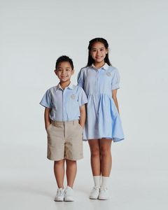 Vêtements pour enfants Ensembles de vêtements pour garçons Oxford 100% Coton Tissu rayé Haute Qualité 2 Pièces Chemise Et Pantalon Court-Jun Ensemble - Product Image 3