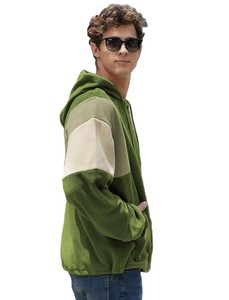 Sweat-shirt à capuche surdimensionné pour homme en polaire, avec blocs de couleur et manches raglan, décontracté pour l'automne - Product Image 4