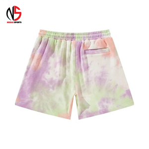 Shorts de course tie-dye pour hommes de haute qualité avec poches latérales, respirants, séchage rapide, en polyester et coton, fermeture à cordon de serrage chez NURAK 2026 - Product Image 2