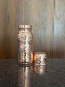 Handcrafted Pure <b>Copper</b> Jumbo Water Bottle Lid <b>Cup</b> Anti-corrosion Coating Portable Classic Design Gift Box Packaging Drinkware - Product Image 4