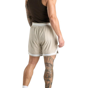 OEM 2026 5 Inch <b>Men</b> Sports Shorts Wholesale Canvas Knee Length Mid Waist Drawstring Closure Lace Decoration Gym Fitness Quick - Product Image 4