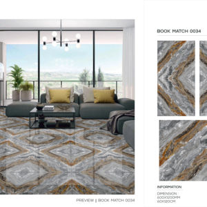 Carreaux de porcelaine polie et émaillée de luxe 600x1200mm, grand format, pour sols et murs, effet marbre, carreaux haut de gamme pour intérieurs modernes - Product Image 1