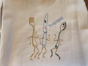 Paño de Cocina Nature4u EK-KT-01 100% Algodón, Secado Rápido, Ecológico, Bordado con Vegetales Bailarines - Product Image 2