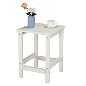 Tavolino Quadrato in HDPE Bianco a Strato Singolo 36*36*47cm per Uso Esterno - Product Image 6