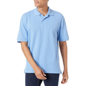 เสื้อโปโลสีพื้นคุณภาพสูง ผ้าฝ้าย/โพลีเอสเตอร์ เสื้อโปโลแบบกำหนดเอง เสื้อโปโลสำหรับชุดทำงาน เสื้อโปโลสำหรับกอล์ฟ ผลิตโดย HS - Product Image 3