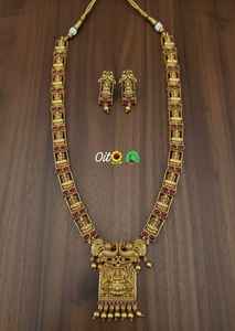 Juego de Joyería Kundan Chapado en Oro y Cobre Vintage de Alta Calidad al por Mayor, Collar Largo, Pendientes y Maang Tikka para Novia, Regalo - Product Image 3