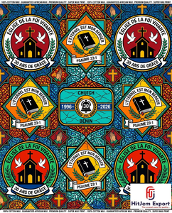 Premium African Wax Print Fabric 36 Inch Width Cotton Wax For Home Textile Decor Cameroun Church Design - Product Image 4