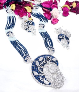 Conjunto de Collar y Pendientes Étnicos de Latón Chapado en Oro de Primera Calidad con Circonitas, Joyería para Mujer, Regalo de Boda, Compromiso, Fiesta - Product Image 5