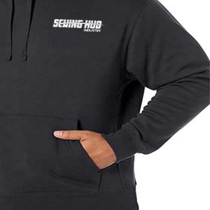 Sweat-shirt épais et lourd à épaules tombantes pour homme, sweat-shirt basique en coton mélangé, logo personnalisé, sweat-shirts pour homme - Product Image 3