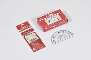 Vikas 180 °   Regla de Medición de Ángulos de Plástico para Estudiantes, Geometría, Dibujo y Uso en Oficina, Disponible al Mejor Precio - Product Image 2