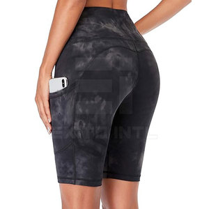 Shorts de yoga respirants à compression, taille haute, sans couture, en spandex/nylon, pour femmes, pour la gym et le fitness - Product Image 2