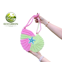 Nouveau design 2026 – Sac en crochet style coquillage fait main, sac de plage d'été, sac à bandoulière tricoté, écologique pour femme