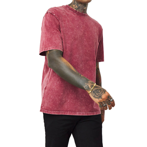 T-shirts pour hommes en coton délavé effet vintage, coupe classique, matière respirante, manches courtes, style décontracté, mode streetwear - Product Image 6