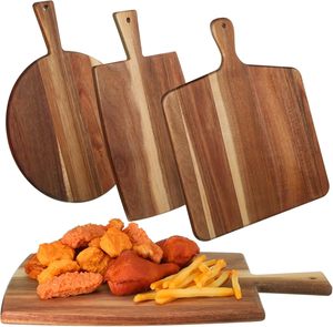 Ensemble de 3 planches à découper en bois de chêne massif, design moderne, durable, écologique, imperméable, meubles de cuisine - Product Image 1