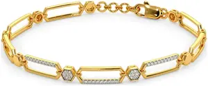 Balance Payment Diamond <b>Gold</b> Plated Sterling Silver Women's Engagement Bracelet - Product Image 2