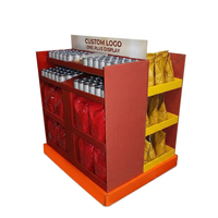 Su misura eco-friendly cartone ondulato pieghevole espositore rack con Design indipendente per la pubblicità commerciale
