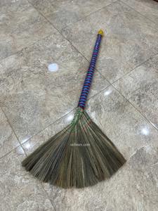 Vietnamese Soft Grass <b>Broom</b> with Long Plastic/Wood <b>Handle</b> Durable Economical Choice for Home Floor Cleaning 45in+ Height - Product Image 6