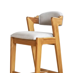 เก้าอี้บาร์ Kia โครงไม้สักธรรมชาติ เป็นมิตรกับสิ่งแวดล้อม ทนทาน สไตล์ร่วมสมัย เรียบง่าย ออกแบบตามสั่ง สำหรับใช้ในร่มเชิงพาณิชย์ - Product Image 2