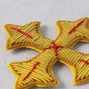 Fournisseur direct d'usine : Écussons à coudre faits main en fil d'or brodé, motifs d'insignes religieux pour robes de clergé orthodoxes - Product Image 6